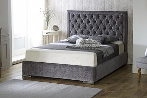 Fabric Upholstered Storage Bed Frame 4'6 Double 5ft King Size Fabric Upholstered Storage Bed Frame 4'6 Double 5ft King Size